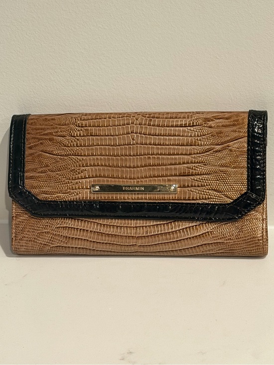 Brahmin Handbags - Brahmin Vintage Wallet Croc Embossed Leather Checkbook Complete Set Authentic